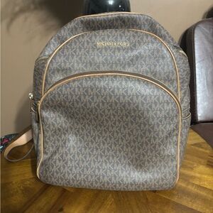Michael Kors Signature Brown Backpack